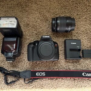 Canon EOS Rebel T6 Camera Kit with Accessories - Black